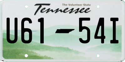 TN license plate U6154I