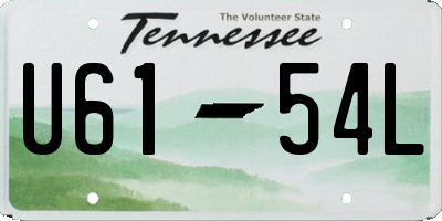 TN license plate U6154L