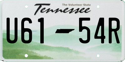 TN license plate U6154R