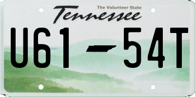 TN license plate U6154T