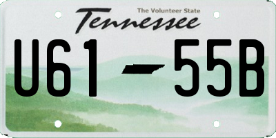 TN license plate U6155B