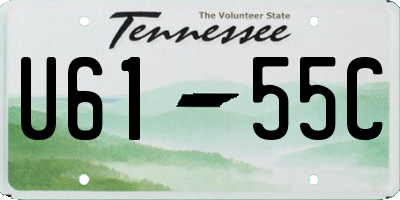 TN license plate U6155C