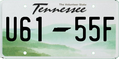 TN license plate U6155F
