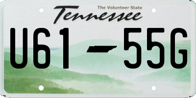 TN license plate U6155G