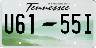 TN license plate U6155I