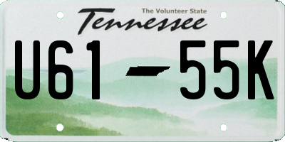 TN license plate U6155K