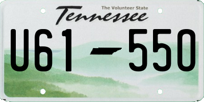 TN license plate U6155O