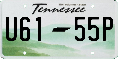 TN license plate U6155P
