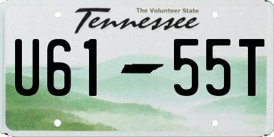 TN license plate U6155T