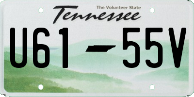 TN license plate U6155V