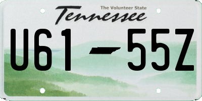 TN license plate U6155Z