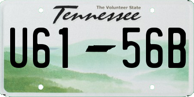 TN license plate U6156B