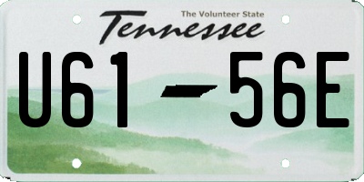 TN license plate U6156E
