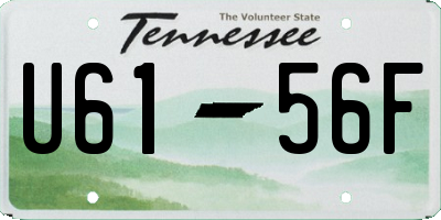 TN license plate U6156F