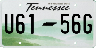 TN license plate U6156G