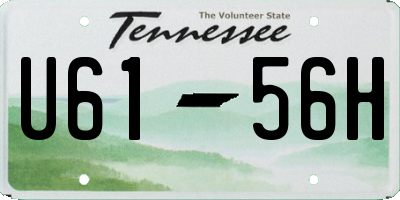 TN license plate U6156H