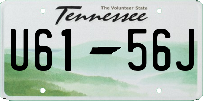 TN license plate U6156J