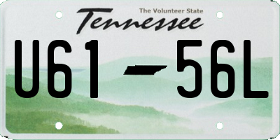 TN license plate U6156L