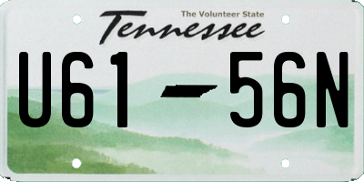 TN license plate U6156N
