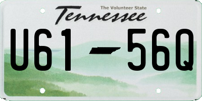 TN license plate U6156Q
