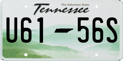 TN license plate U6156S