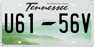 TN license plate U6156V