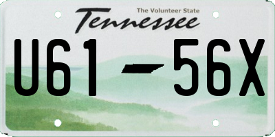 TN license plate U6156X