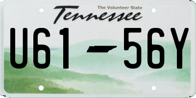 TN license plate U6156Y