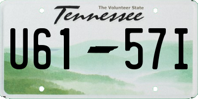 TN license plate U6157I