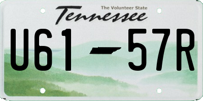 TN license plate U6157R