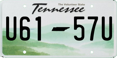 TN license plate U6157U
