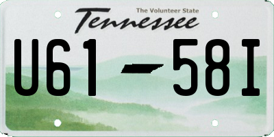 TN license plate U6158I