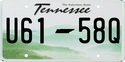 TN license plate U6158Q