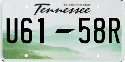 TN license plate U6158R