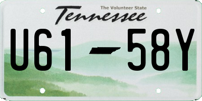 TN license plate U6158Y