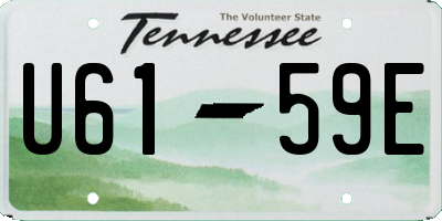 TN license plate U6159E