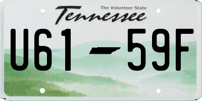 TN license plate U6159F