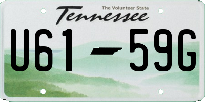 TN license plate U6159G