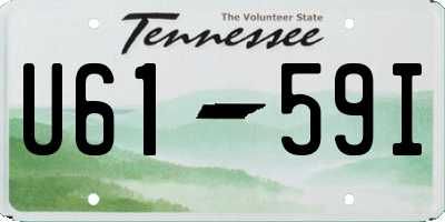 TN license plate U6159I