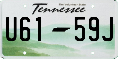 TN license plate U6159J