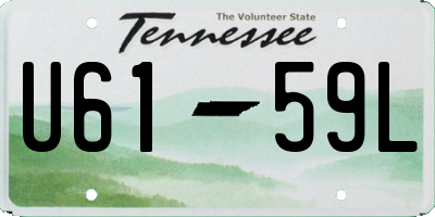 TN license plate U6159L