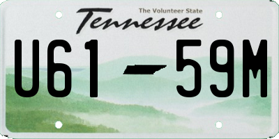 TN license plate U6159M