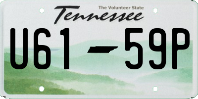 TN license plate U6159P