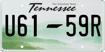 TN license plate U6159R