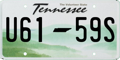 TN license plate U6159S