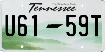 TN license plate U6159T