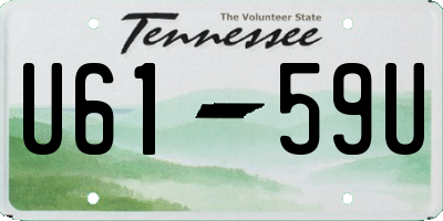TN license plate U6159U
