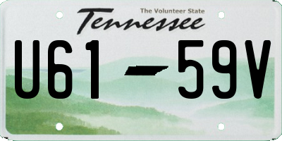 TN license plate U6159V