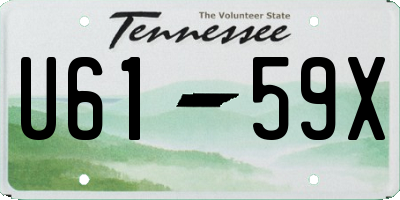 TN license plate U6159X