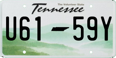 TN license plate U6159Y